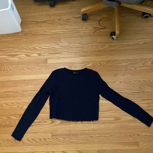 Blue Cropped Long Sleeve